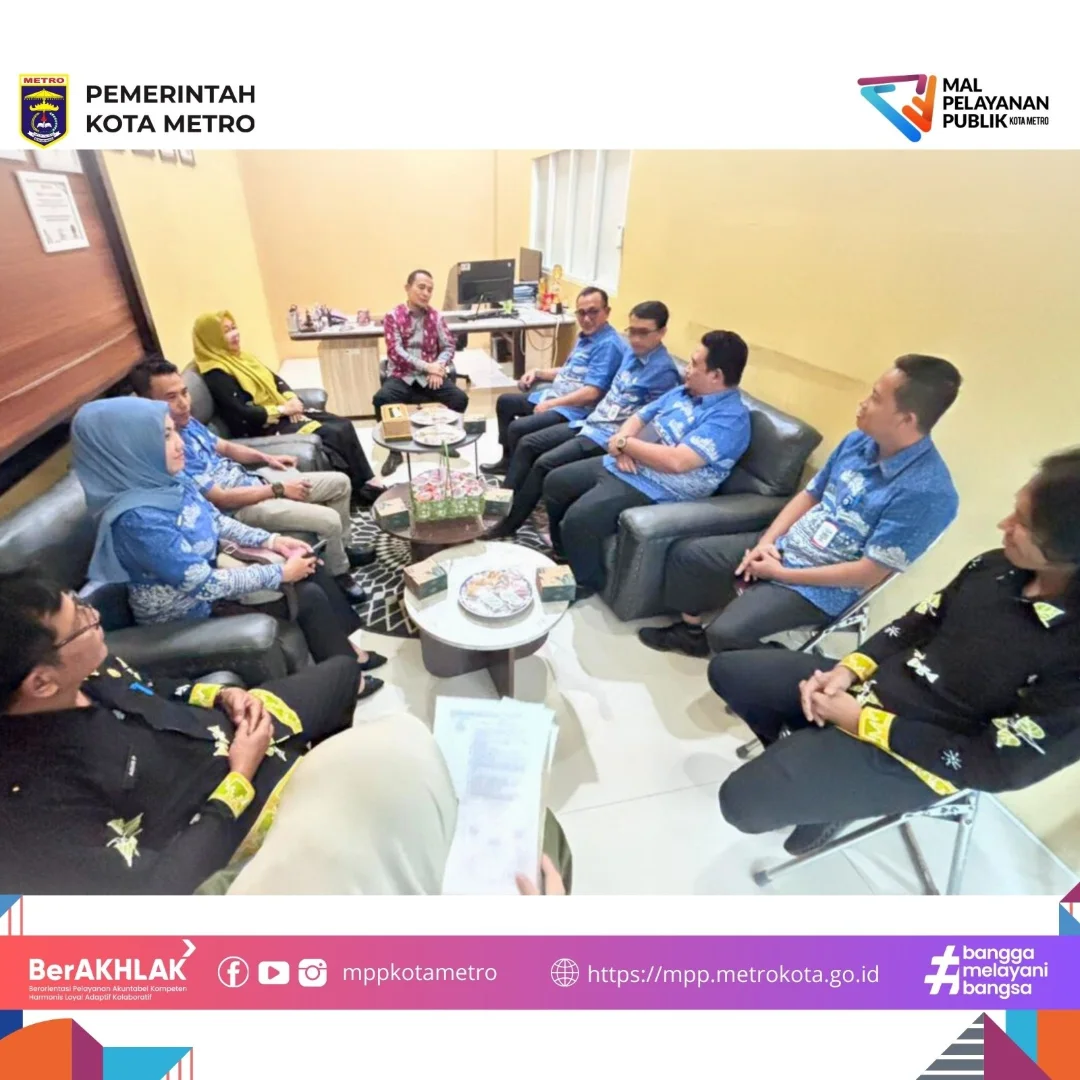 Kunjungan Studi Tiru DPMPTSP Kabupaten Lampung Selatan di DPMPTSP Kota Metro